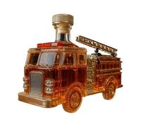 Bouteille de whisky - Camion de pompier de 300 ml, récipient à spiritueux en verre, carafe de bar fantaisie, récipient à liqueur décoratif | Conçu pour le service de célébration d'affichage de fête de