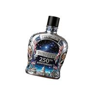Bouteille de whisky de forme classique avec un design unique du 250e anniversaire Bouteille en verre coloré idéale pour l ' exposition ou le plaisir Whiskies exclusifs