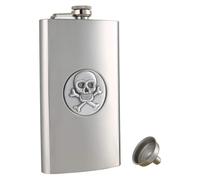 Bouteille de whisky en forme de crâne, contenance de 12 oz, avec entonnoir et boîte