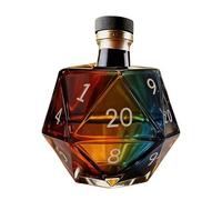 Bouteille de whisky vintage - Décanter en forme de cœur en verre | Borosilicate Crystal Dice Shape Design | Family Gathering Barbeque Bar Hotel Weddings, Portable Whiskey Container Gift