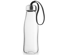Bouteille d'eau 500 ml, bracelet noir, verre, Eva Solo
