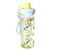 Bouteille d'eau, 650 ml, motif dessin animé, étanche, réutilisable, avec passoire à thé, tasse à thé de voyage, pour fête, gym, école, voyage, cuisine, bureau