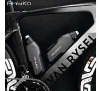 Bouteille d'eau aérodynamique AhyKa pour vélo, 600 ml, légère, pour vélo de route, conception à presser pour boire BLACK PRO Set
