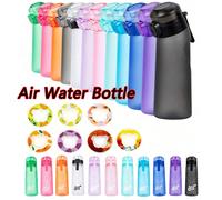 Bouteille d'eau aromatisée à l'air, avec 1 dosette à saveur aléatoire, bouteille d'eau parfumée pour sport, 0 saveurs de sucre, anneau, tasse d'eau extérieure, 1 pièce A-Deep Blue