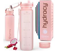Bouteille d'eau avec infuseur à fruits, 1 litre, sans BPA, avec indicateur de temps, étanche, couleur rose doré