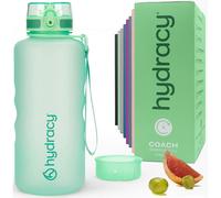 Bouteille d'eau avec infuseur à fruits, 2 litres, sans BPA, avec indicateur de temps, étanche et anti-condensation, couleur vert