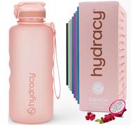 Bouteille d'eau avec paille et indicateur de temps, 2 litres, sans BPA, étanche, rose doré
