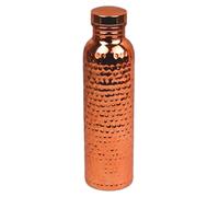 Bouteille d'eau avec revêtement en cuivre, capacité 800 ml, finition martelée, anti-fuite, dimensions : 25,8 x 7,3 cm