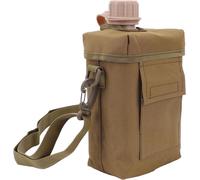 Bouteille d'eau avec sac à dos - Bouteille pour activités de plein air - Randonnée, camping - Bandoulière réglable - 2 litres - Couleur kaki
