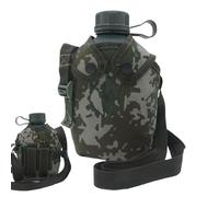 Bouteille d'eau de l'armée, bouteille d'eau de la cantine,Bouteille d'isolation avec couvercle de camouflage | 1L Sports Sports Outdoor Recreation Accessoires Produits avec STRAP pour la plupart des a