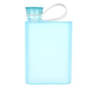 Bouteille D'eau de Sport A5 en Plastique Bleu, Portable et Réutilisable | Voyage et Extérieur, Format Plat à Anneau, Prise Facile, Pensée pour Amis Actifs en Plein Air