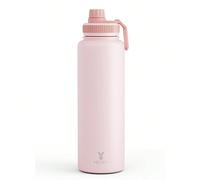 Bouteille d'eau de sport isotherme en acier inoxydable de 18/26/40 oz avec bec verseur et couvercles à poignée, carafe à eau à large goulot avec double paroi anti-fuite, garde au froid pendant 24 heur