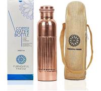 Bouteille d'eau en cuivre pur de 1l avec sac de transport pour le sport,le yoga,la salle de sport,le bureau,la randonnée(bouteille)