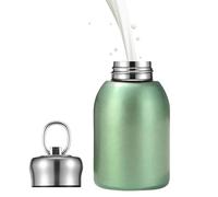 Bouteille d'eau en métal, design étanche, 13,5 x 7,6 cm, mini bouteille d'eau isotherme en acier inoxydable, facile à nettoyer et à entretenir, pour voyage, école, sport, camping, randonnée