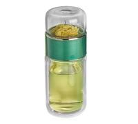 Bouteille d'eau en verre avec infuseur séparé | Bouteille d'eau de voyage en vrac portable réutilisable pour infusion chaude et froide, eau infusée aux fruits, maison