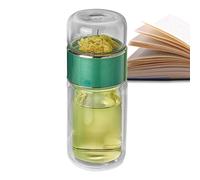 Bouteille d'eau en verre - Bouteille d'eau de anti-fuite - Tasse à thé avec infuseur pour thé en vrac, thé floral à la maison en