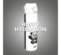 Bouteille d'eau Famanu, 600 ml - Motif panda, étanche, utilisable d'une seule main