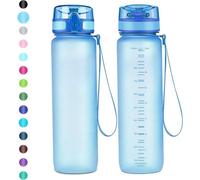 Bouteille d'eau Famanu, 750 ml, bleue, sans BPA et facile à transporter