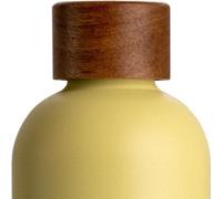 Bouteille d'eau Famanu 750 ml - Jaune citron, avec couvercle en bois d'acacia