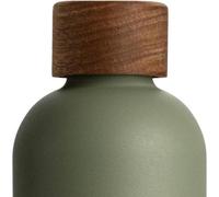Bouteille d'eau Famanu, 750 ml, vert olive avec couvercle en bois d'acacia