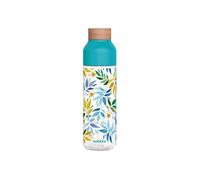 Quokka Bouteille d'eau Ice Water Leaves – fabriquée en Ecozen – 840 ml – Turquoise