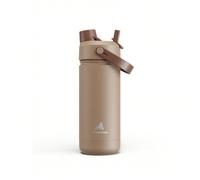 Bouteille d'eau isolée de 18 oz avec couvercle paille 2-en-1, rétention du froid pendant 24 heures, étanche, double paroi en acier inoxydable, convient pour les sports, la remise en forme, les voyages