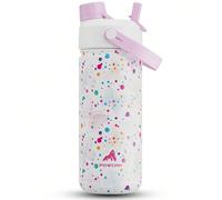 Bouteille d'eau isolée de 18 oz avec couvercle paille 2-en-1, rétention du froid pendant 24 heures, étanche, double paroi en acier inoxydable, convient pour les sports, la remise en forme, les voyages