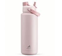 Bouteille d'eau isolée de 40 oz avec couvercle 2-en-1 à paille et bec verseur, conservation du froid pendant 24 heures, étanche, en acier inoxydable à double paroi, convient pour le sport, la fitness,