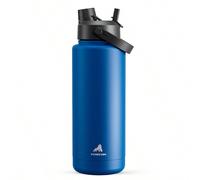Bouteille d'eau isolée de 40 oz avec couvercle à paille et bec 2-en-1, rétention du froid pendant 24 heures, étanche, bouteille d'eau en acier inoxydable à double paroi pour le sport, la remise en for