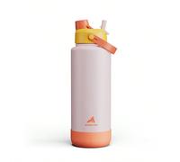 Bouteille d'eau isolée de 40 oz avec couvercle à paille et bec 2-en-1, rétention du froid pendant 24h, étanche, acier inoxydable à double paroi, convient pour les sports, la fitness, les voyages et l'