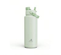 Bouteille d'eau isolée de 40 oz avec couvercle paille 2-en-1, rétention du froid pendant 24 heures, étanche, double paroi en acier inoxydable, convient pour les sports, la remise en forme, les voyages