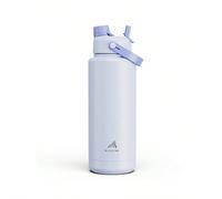Bouteille d'eau isolée de 40 oz avec couvercle paille 2-en-1, rétention du froid pendant 24 heures, étanche, double paroi en acier inoxydable, convient pour les sports, la remise en forme, les voyages