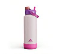Bouteille d'eau isolée de 40 oz avec couvercle paille 2-en-1, rétention du froid pendant 24h, étanche, acier inoxydable à double paroi, convient pour les sports, la fitness, les voyages et l'école, sé