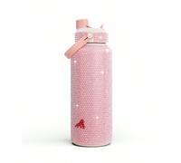 Bouteille d'eau isolée de 40 oz avec couvercle paille 2-en-1, rétention du froid pendant 24h, étanche, double paroi en acier inoxydable, convient pour les sports, la fitness, les voyages et l'école, s