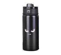 Bouteille d'eau isolée - Flacon sous vide en acier inoxydable de 550 ml avec couvercle à bouton-poussoir | Tasse de voyage thermique étanche pour thé et café, pour l'école, le bureau, la randonnée, le