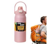 Bouteille d'Eau Isotherme 1500ml Tasse En Acier Inoxydable Avec Paille