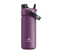 Bouteille d'eau isotherme 18oz avec couvercle 2-en-1 à paille et bec verseur, conservation du froid 24 heures, étanche, en acier inoxydable à double paroi, convient pour le sport, la fitness, les voya