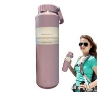 Bouteille d'eau isotherme | Bouteille de randonnée en acier inoxydable | Bouteille de boissons chaudes et froides de 700,4 g pour homme et femme pour la gym, la randonnée, le cyclisme, le sport, le