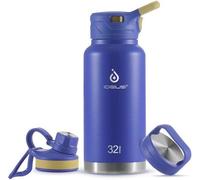 Bouteille d'eau isotherme en métal, 950 ml, 32 oz, en acier inoxydable, à double paroi, bouteille de sport en métal avec bouchon à vis étanche, violette