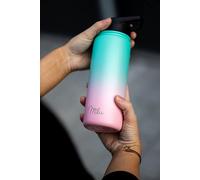 Bouteille d'eau isotherme Famanu, disponible en 500 ml, 750 ml et 1 litre (+ 3 bouchons) - Couleur menthe rose