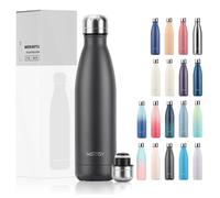 Bouteille d'eau isotherme WATERSY 500 ml en acier inoxydable, gourde thermique à double paroi, tasse thermique pour garder au chaud ou au froid, gourde de sport dark blue