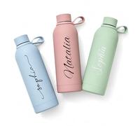 Bouteille D'eau Personnalisée En Acier Inoxydable De 500 Ml - Bouteille Isotherme À Double Paroi Sur Mesure, Bouteilles De Voyage Élégante Et Étanche, Cadeaux Pour Demoiselles D'honneur
