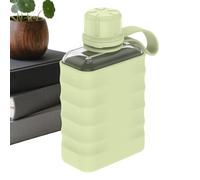 Bouteille d'eau plate pour - 240 ml - Étanche - Portable | Bouteille d'eau fine et plate de 240 ml avec étui en silicone - Bouteille d'eau rectangulaire portable étanche pour voyage
