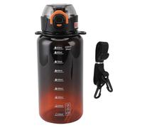 Bouteille d'eau portable SustVita avec poignée et paille amovible pour le sport et le bureau, conception anti-fuite facile à transporter, tasse d'eau de sport gratuite de 1000 ml (Noire)
