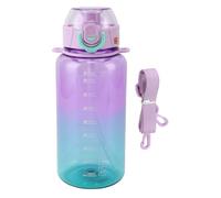 Bouteille d'eau portable SustVita avec poignée et paille amovible pour le sport et le bureau, conception anti-fuite facile à transporter, tasse d'eau de sport gratuite de 1000 ml (Violette)
