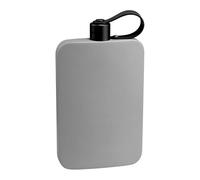 Bouteille d'eau pour voyage - Bouteille d'eau portable en acier inoxydable avec couvercle | 500 ml - Gobelet plat pour l'école, le voyage, la salle de sport, les concerts, le sport, le camping, les