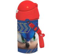 Sonic The Hedgehog Bouteille pour enfant avec sangle 500 ml Sonic Le Hérisson Robot Pop Up Cadeau Anniversaire Enfant
