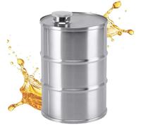 Bouteille d'huile en acier inoxydable, 750 ml / 25.36oz - Bouteille étanche | 13,49 x 9,50 cm Conteneur portable en forme de tambour pour huile, vinaigre, sauce et condiments, idéal pour la cuisine