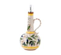 Bouteille d'huile en céramique - 24 x 11,4 cm, distributeur de vinaigre portable, solution de service élégante pour les marinades à salade, zones de cuisson à l'intérieur | Bec verseur de précisio