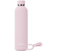 Bouteille en acier inoxydable Exllena 1 L - Bouteille isotherme haut de gamme avec poignée en silicone, idéale pour le sport, le bureau et les voyages - Maintient le froid pendant 24 heures - Maintien